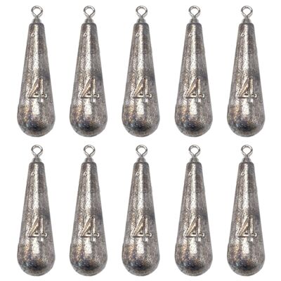 BZS SEA Fishing Weights Pear Lead With Swivel Style Pack of 10 - 4oz -113.39g