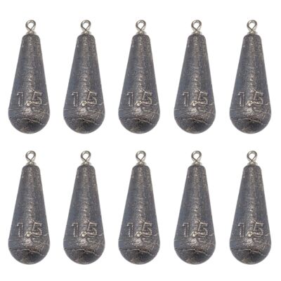 BZS SEA Fishing Weights Pear Lead With Swivel Style Pack of 10 - 1.5oz- 42.52g