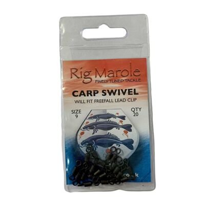 Rig Marole Carp Swivel (Will Fit Freefall Lead Clip) Size 9 20pcs