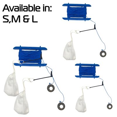 BZS Crab Line With Bag, Boom And Weight (Child Safety, No Hook) - Small