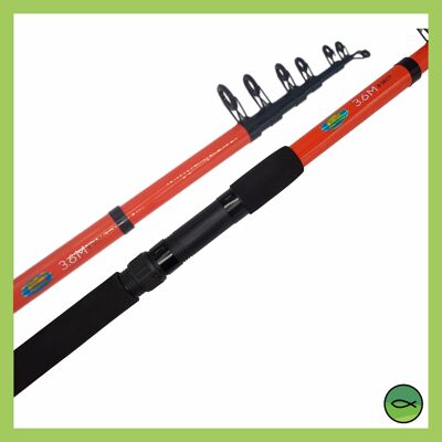 Telescopic Fishing Rod Lineaeffe Scoop 1.2m 1.5m 1.8m 2.4m 2.7m 3.0m 3.6m - 3.6 Metres - 11.8 Feet