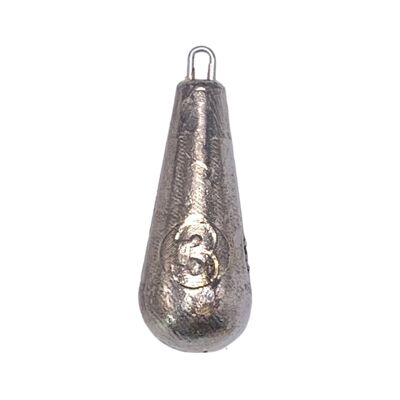 BZS SEA Fishing Weights Pear Lead Style Pack of 10 - 3oz