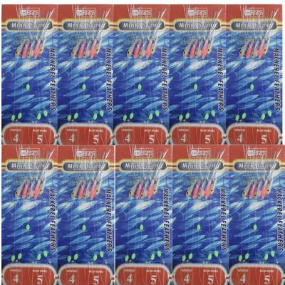 BZS Mini Shrimp Mackerel Feathers Available in 5 Packets and 10 Packets - 10 Packets