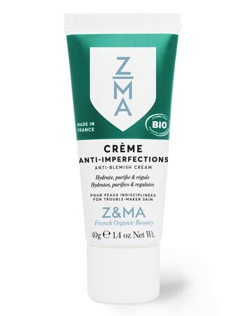 Crème Anti-Imperfections 40ml BIO (hydrate, purifie, régule) pour peaux grasses et/ou acnéiques 2