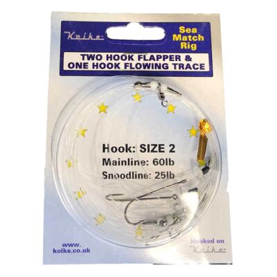 Koike Two Hook Flapper & One Hook Flowing Trace Rig Size 2 Sea Match Rig