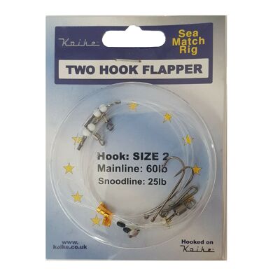 Koike Two Hook Flapper Rig Size 2 Sea Match Rig