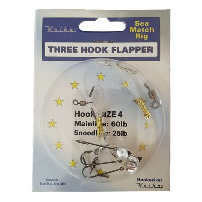 Koike Three Hook Flapper Rig Size 4 Sea Match Rig