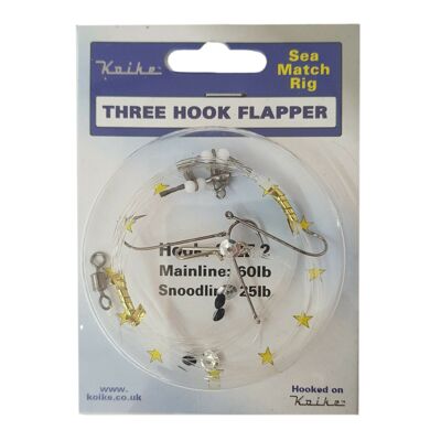 Koike Three Hook Flapper Rig Size 2 Sea Match Rig
