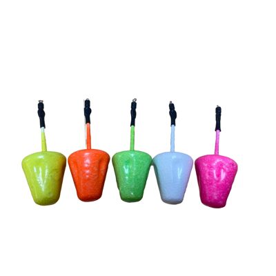 BZS Pod Glow in the Dark Fishing Weights in Variety of Colours (5 Pk) - Orange - 3.5 oz -100g