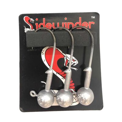 Sidewinder Ball Jig Heads - Pack of 3 - 7/0, 6/0, 5/0, 4/0 (5/0 )