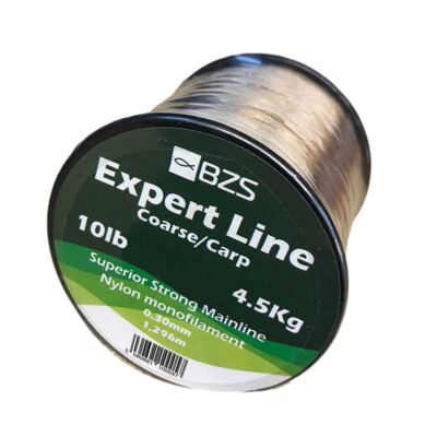 BZS Expert Fishing Line Monofilament Carp Line Brown and Clear Monofilament Spools 4lb 5lb 6lb 8lb 10lb 12lb 15lb 20lb 25lb 30lb 40lb 50lb 60lb - 10lb 4.5Kg 1,296m