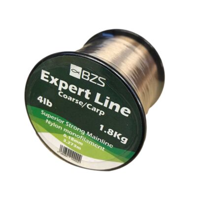 BZS Expert Fishing Line Monofilament Carp Line Brown and Clear Monofilament Spools 4lb 5lb 6lb 8lb 10lb 12lb 15lb 20lb 25lb 30lb 40lb 50lb 60lb - 4lb 1.8Kg / 3,273m