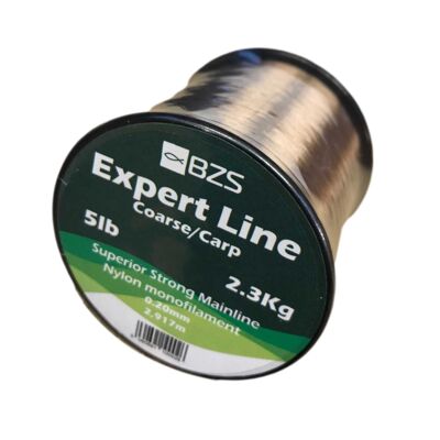 BZS Expert Fishing Line Monofilament Carp Line Brown and Clear Monofilament Spools 4lb 5lb 6lb 8lb 10lb 12lb 15lb 20lb 25lb 30lb 40lb 50lb 60lb - 5lbs 2.3Kg / 2,917m
