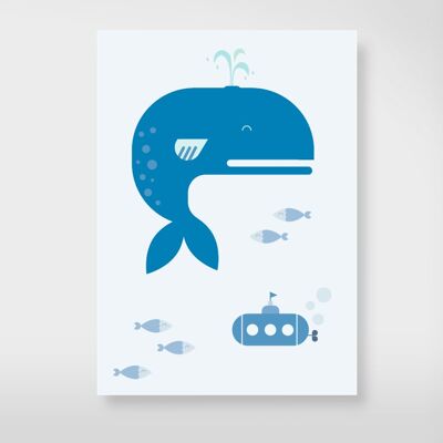 Carte postale "Oskar la baleine"