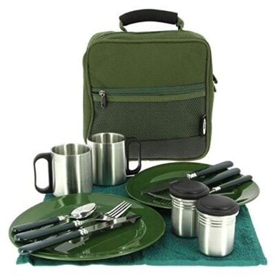 NGT Unisex's Deluxe Cutlery Set, Green, One Size