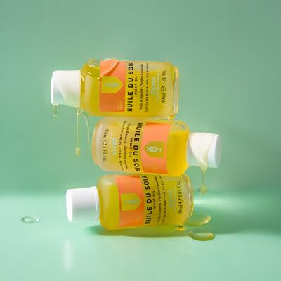 Olio da Sera 30ml BIOLOGICO per trattamenti e massaggi (nutre, purifica, illumina l'incarnato)