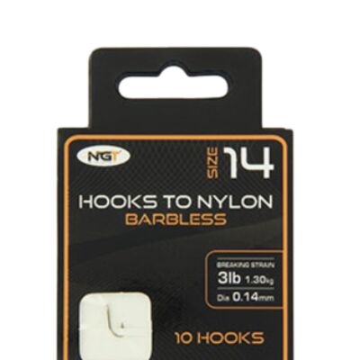 Ngt barbless hooks to nylon - 14