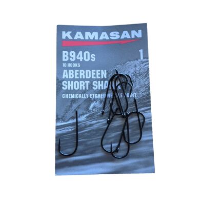 Kamasan 940S Sea Fishing Hooks Aberdeen Short Shank - Available In A Range Of Sizes - 1