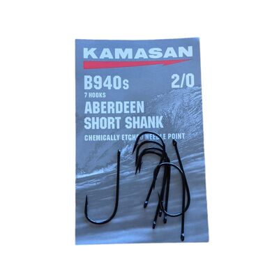 Kamasan 940S Sea Fishing Hooks Aberdeen Short Shank - Available In A Range Of Sizes - 2/0