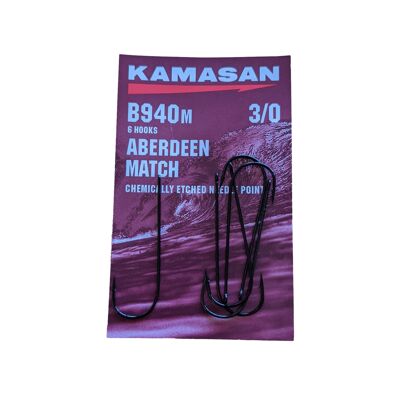 Kamasan B940M Sea Fishing Hooks Aberdeen Match - Available In A Range Of Sizes - 4 - 6
