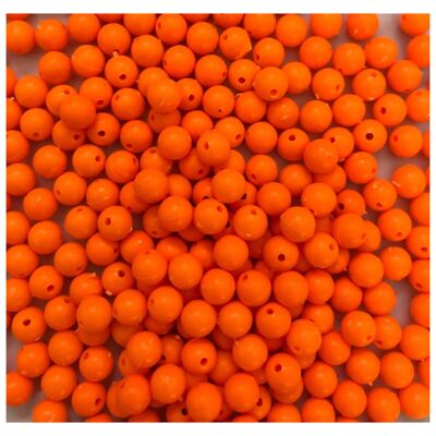 BZS 6mm fishing beads sea fishing rig making Beads (Bulk Pack of 1000) Multi Colour� - Fluorescent orange