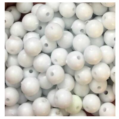 BZS 6mm fishing beads sea fishing rig making Beads (Bulk Pack of 1000) Multi Colour� - White