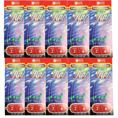 BZS Fluro Flasher mackerel feathers Available in 5 and 10 packets - 10 Packets