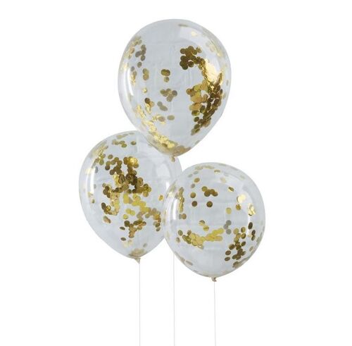 Gouden confetti ballonnen - 5