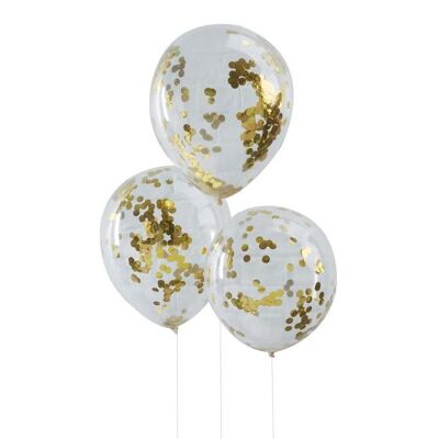 Gouden confetti ballonnen - 5