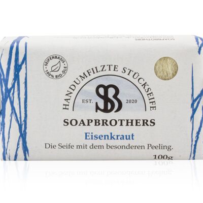 Sapone biologico per cosmetici naturali con rivestimento in feltro in confezione sostenibile - sapone in feltro - verbena - 100g - G