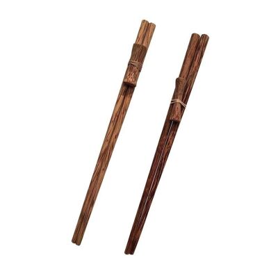 Vie Gourmet Coconut Chopsticks with Stand, 2 Pairs