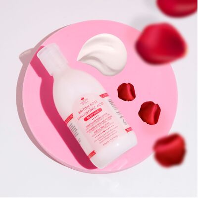 Lait corporel à la rose britannique + acide hyaluronique – Lait corporel Rose Allure – 276 ml