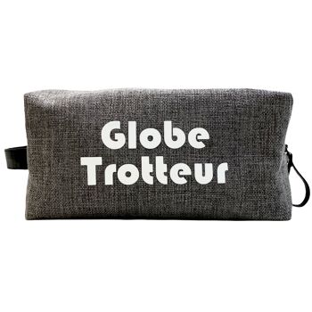 Trousse nomade M, "Globetrotteur", anjou gris 2