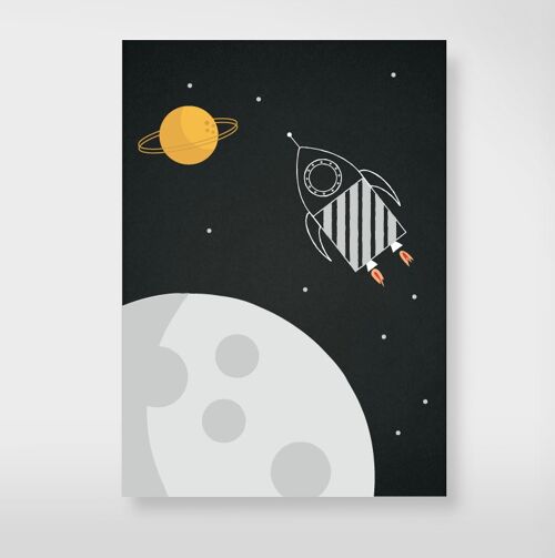 Postkarte "Weltraumrakete"