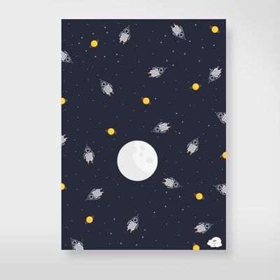 "Space rocket" wrapping paper