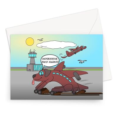 Birthday Cards - Ruff Landing (UK) - 1 Card - A5