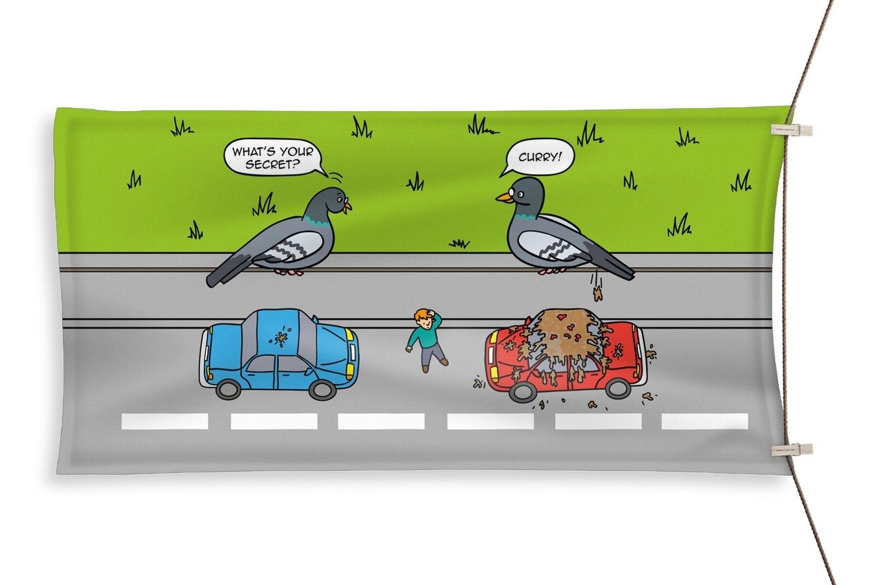 Beach Towels - Flipping The Bird (UK) - L | 31" x 63" | 80 x 160cm