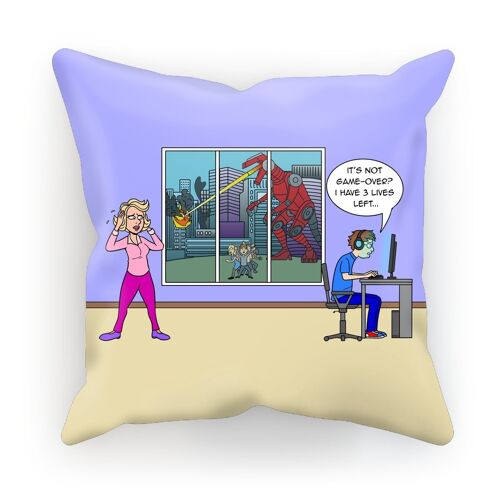 Cushions - Game Over (UK/USA) - S | 12" x 12" | 30cm x 30cm - Linen