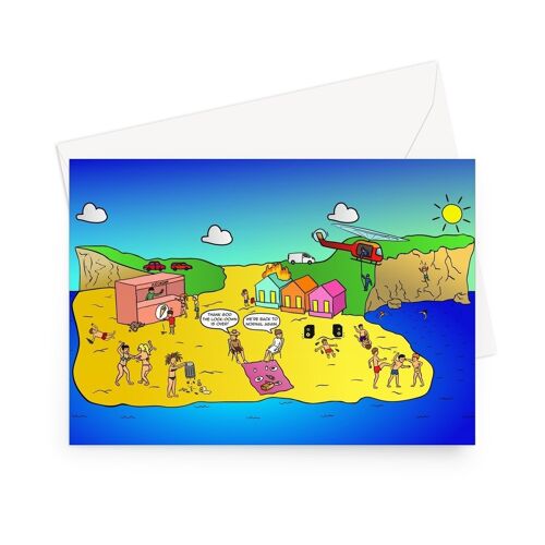 Birthday Cards - Life's A Beach (UK) - 5"x7" - 10 Cards