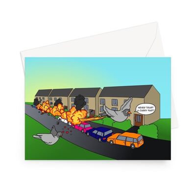 Birthday Cards - Flames Of Glory (UK) - 1 Card - 5"x7"