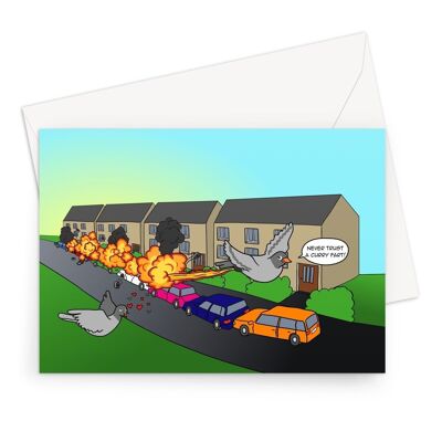 Birthday Cards - Flames Of Glory (UK) - 1 Card - A5