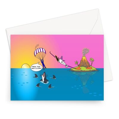 Birthday Cards - Sure Shark Redemption (UK) - A5 - 1 Card