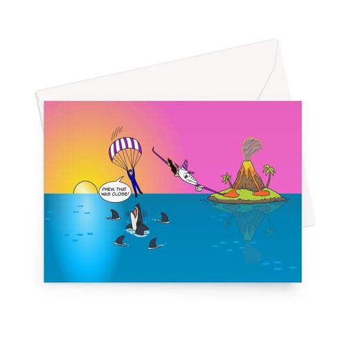 Birthday Cards - Sure Shark Redemption (UK) - 5"x7" - 1 Card