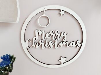 Cercle en bois "Joyeux Noël" 1
