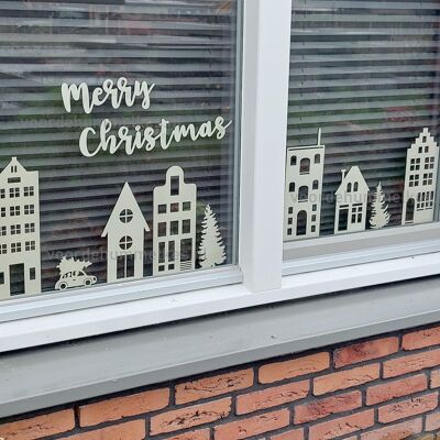 Wooden text "Merry Christmas"