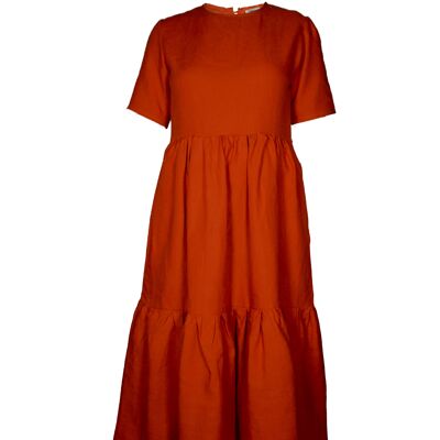 Laura Dress in Rust