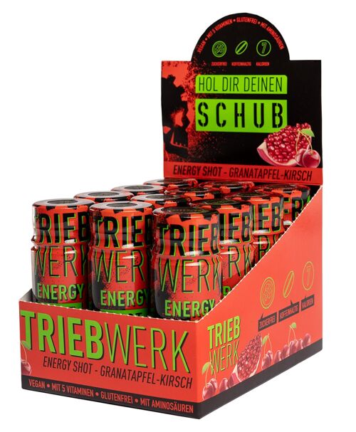 SCHUB Energy Shot - Granatapfel-Kirsch - 12er