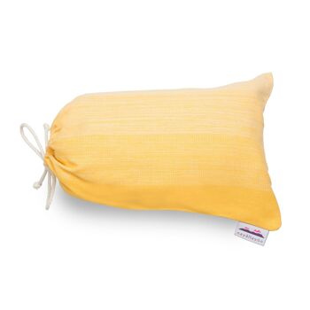 Hamac Uncarved Yellow Medium, tissu épais, pur coton, fait main en Équateur 2