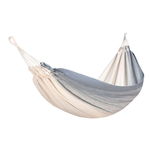 Hammock Uncarved Grey Medium, thick cloth, pure cotton, handmade in Ecuador