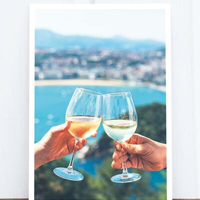Life in Pic's Foto-Postkarte: Wine toast HF